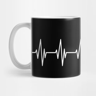 Ice Hockey Heartbeat w Mug